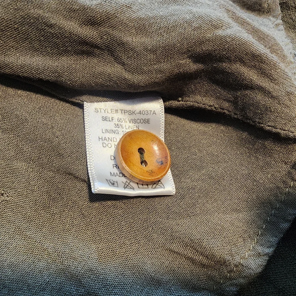 Skylar + Madison Olive Button-Down Top - Picture 2 of 4